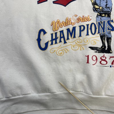 Vintage Minnesota Twins World Series Champs Crewneck Sweatshirt XL 1987 80s MLB