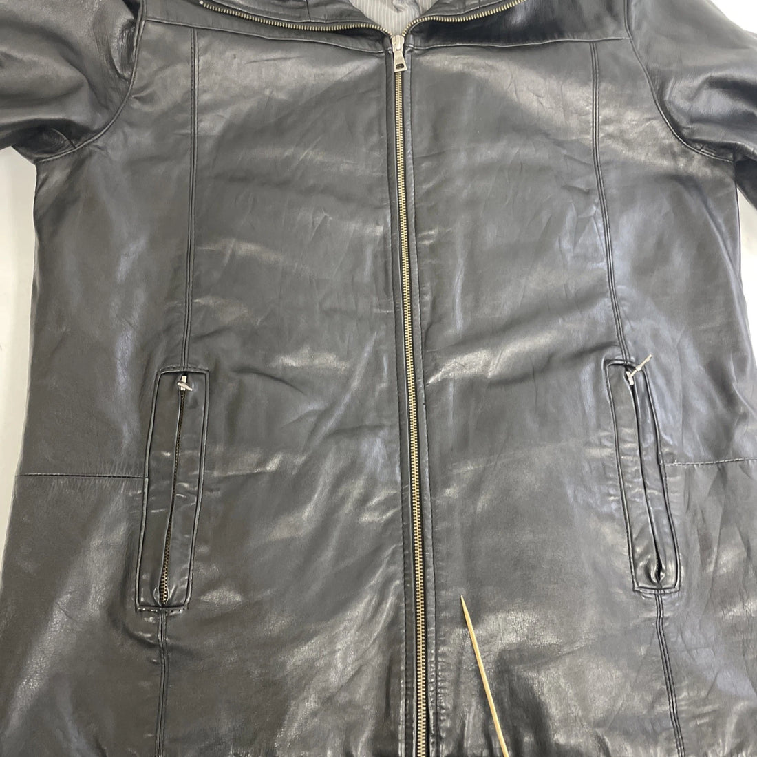 Danier Leather Coat Jacket Size Medium Black