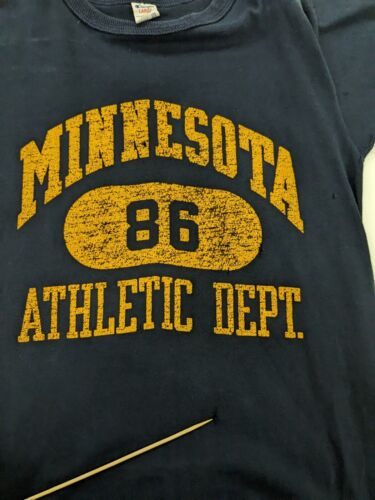 Vintage Minnesota Wolverines Athletic Dept. Champion T-Shirts Size Large 80s