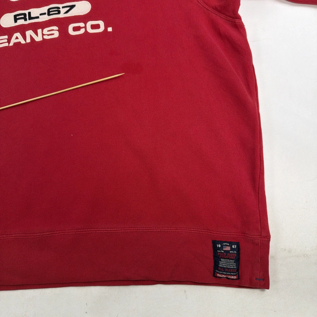 Vintage Polo Jeans RL-67 Crewneck Sweatshirt Size 2XL Red