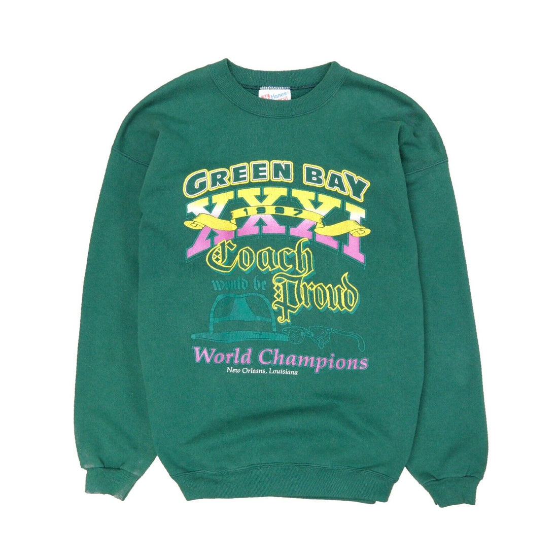 Vintage Green Bay Packers Super Bowl XXXI Champs Sweatshirt Size Large 1997 NFL