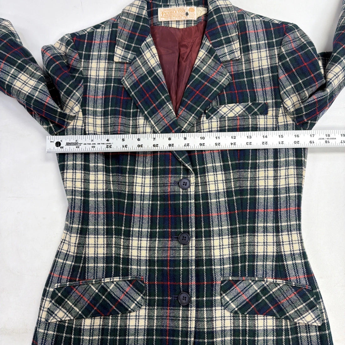 Vintage Pendleton Wool Blazer Coat Jacket Womens Size 6 Plaid