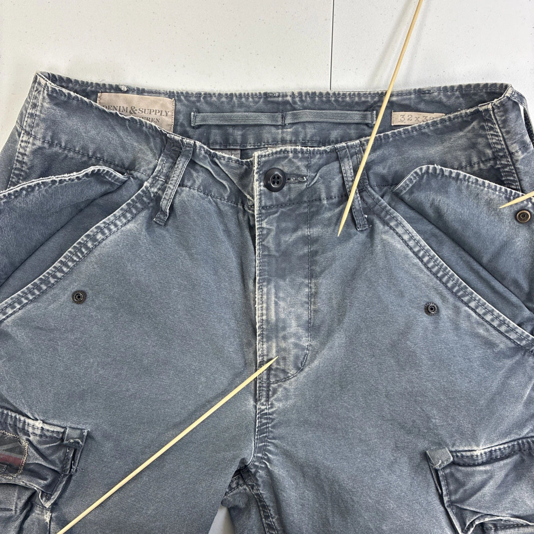 Denim & Supply Ralph Lauren Cargo Pants Size 32 Blue