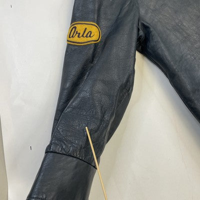 Vintage Olds College Fashion & Design Leather Varsity Jacket Size 40R