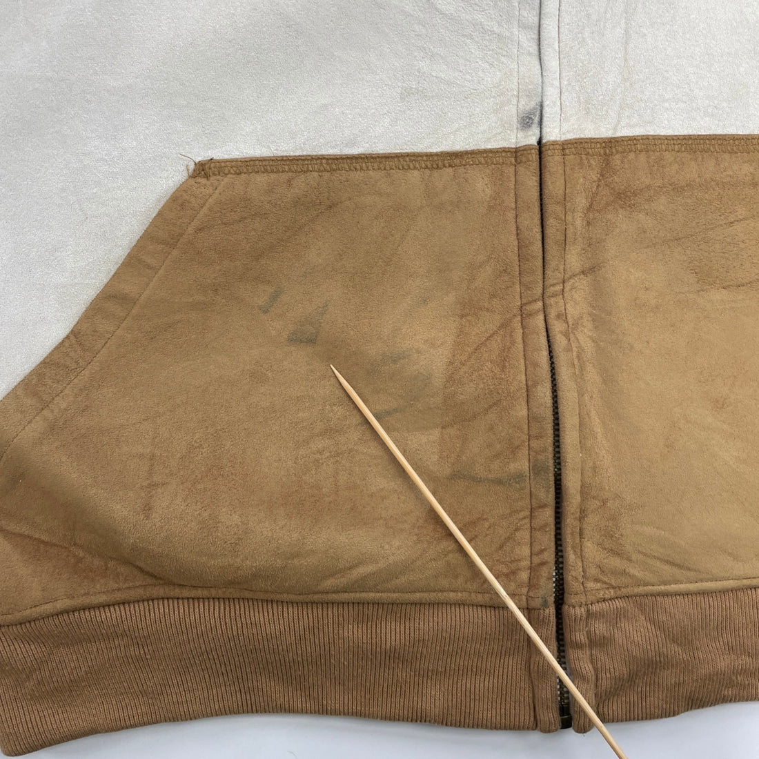 Exco Jeans Full Zip Sweatshirt Hoodie Size Medium Brown Y2K