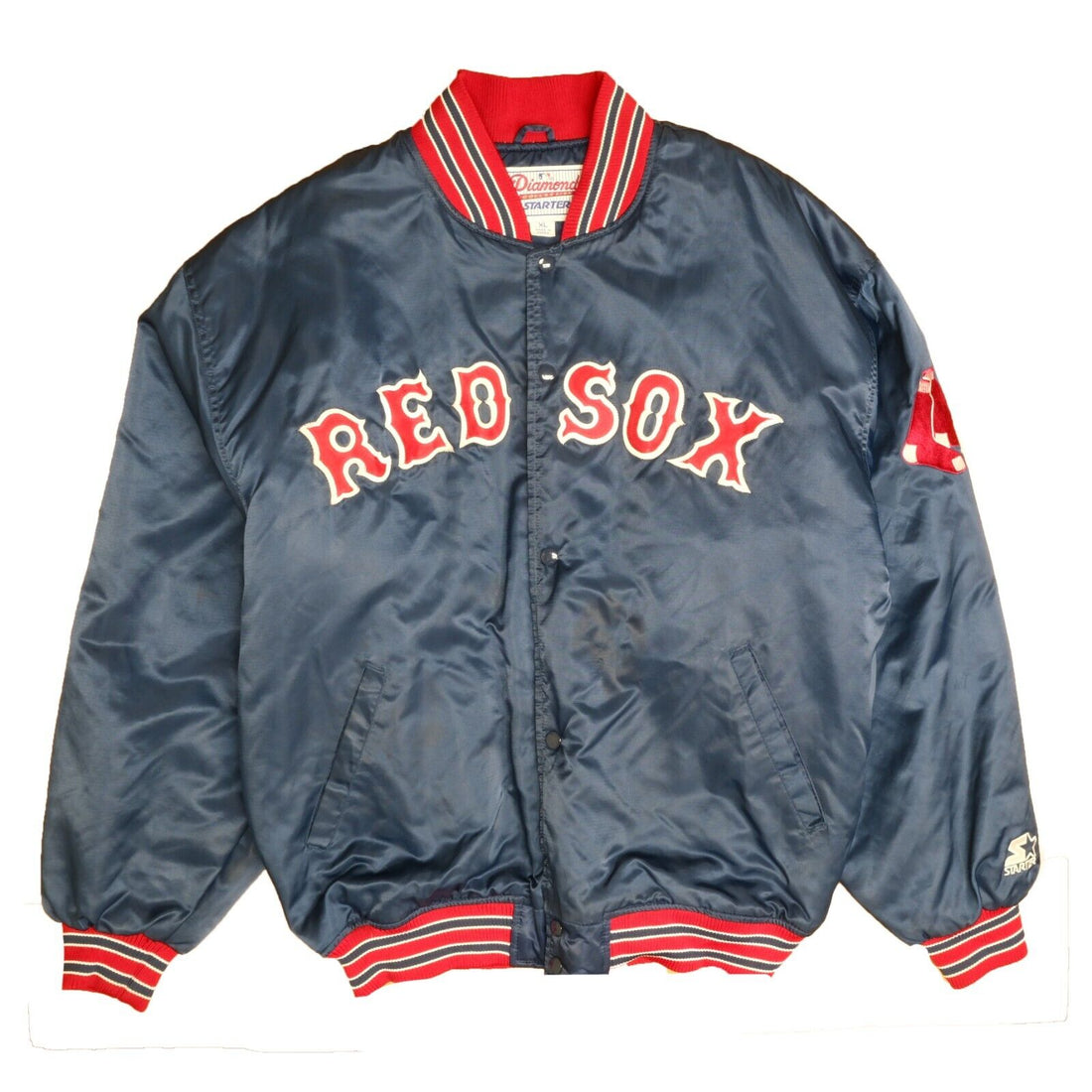 Vintage Boston Red Sox Starter Satin Bomber Jacket XL Diamond Collection MLB