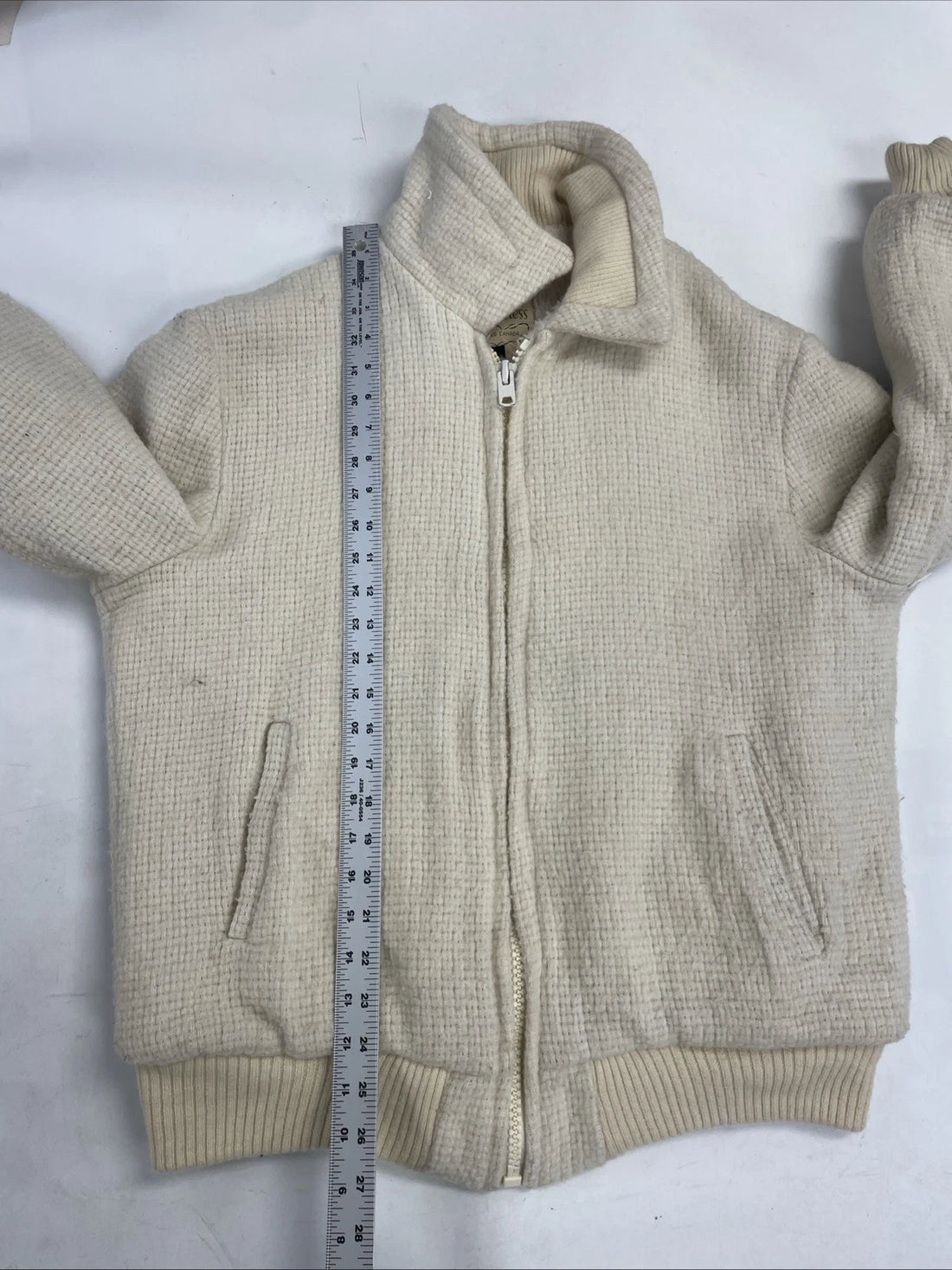 Vintage House Of Peerless Bomber Jacket Size 44 Sherpa Lined