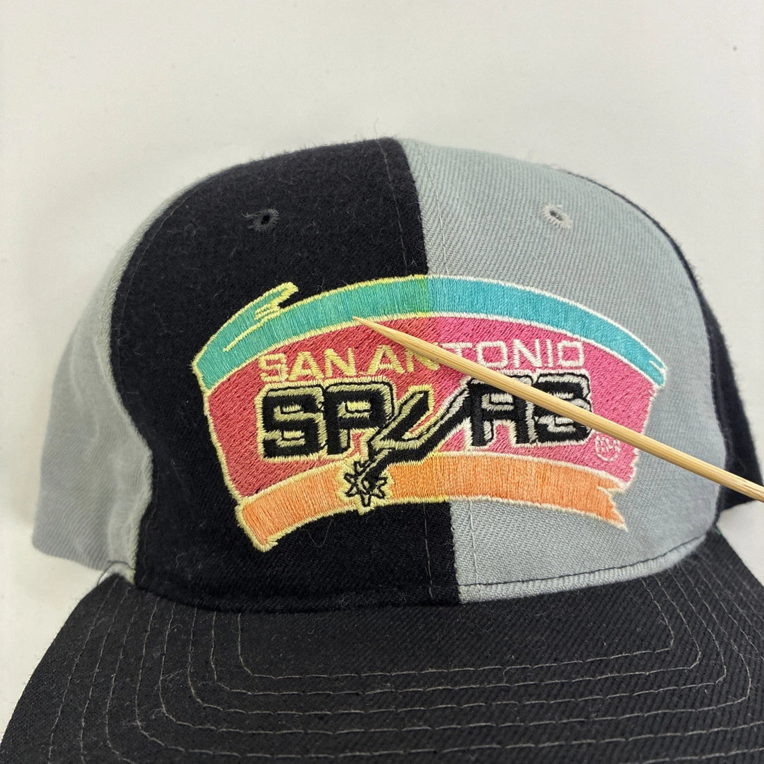 San Antonio Spurs Pinwheel Starter Wool Snapback Hat Cap OSFA NBA