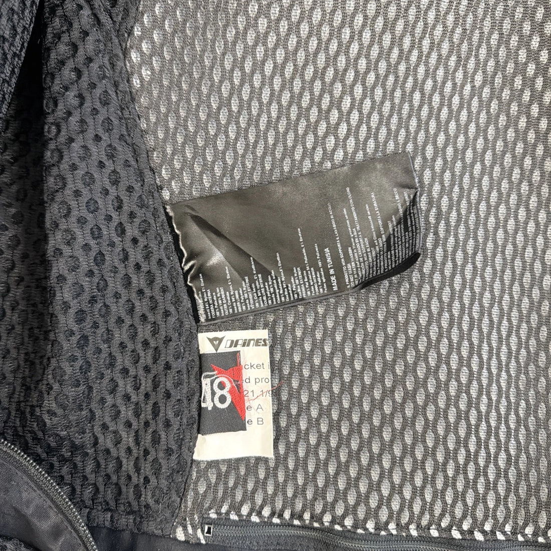 Dainese Leather Motorcycle Riding Jacket Size 48 EU Armored Padded
