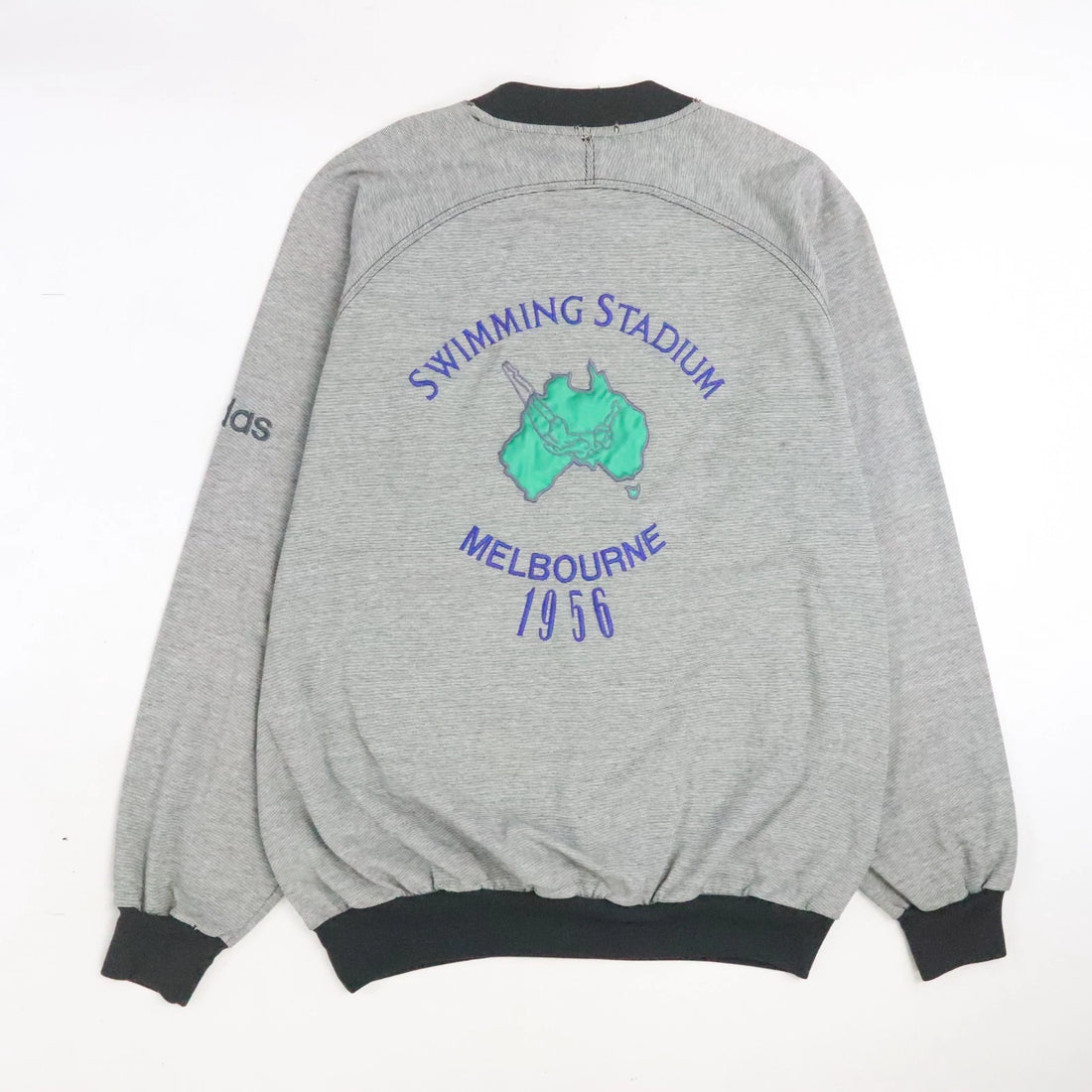 Vintage Adidas XVI Melbourne 1956 Olympics Swimming Stadium Sweatshirt Size XL