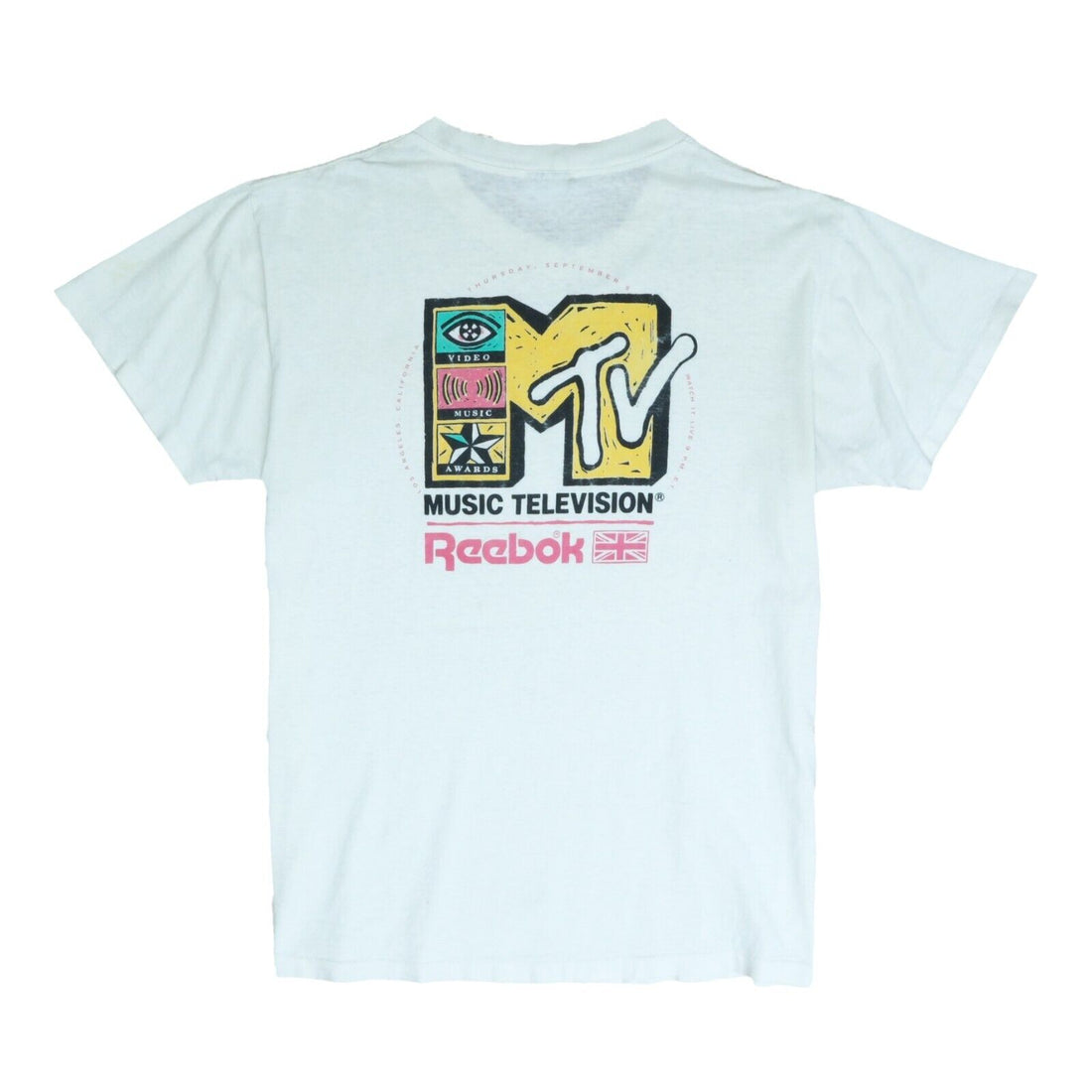Vintage MTV Video Music Award Rebook T-Shirt Size XL VMA Promo 1991 90s