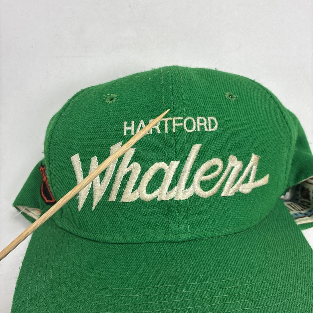 Vintage Hartford Whalers Script Sports Specialties Wool Snapback Hat OSFA NHL