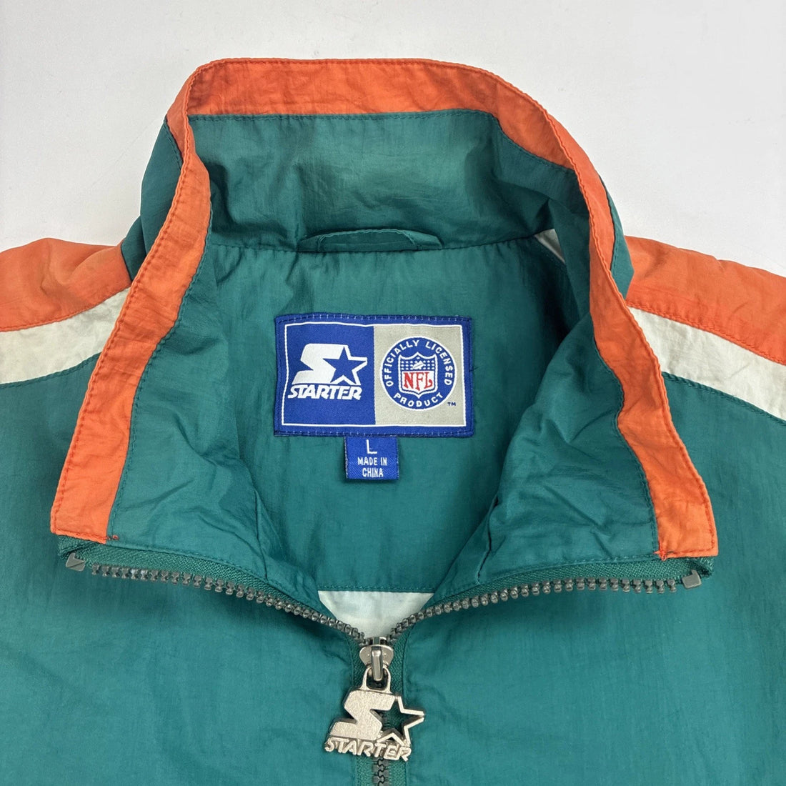 Vintage Miami Dolphins Starter Windbreaker Light Jacket Size Large NFL