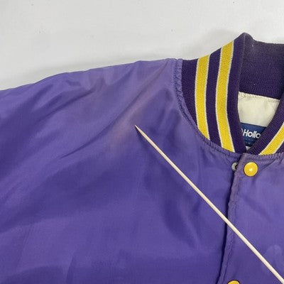 Vintage Minnesota Vikings Satin Bomber Jacket Size XL NFL