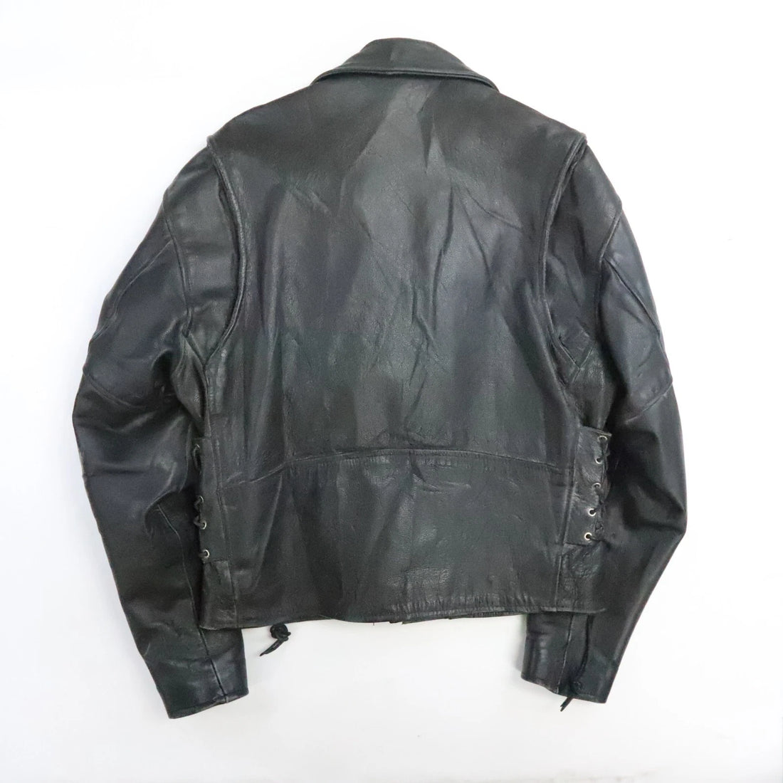 Interstate Leather Classic Motorcycle Jacket Size 44 Black
