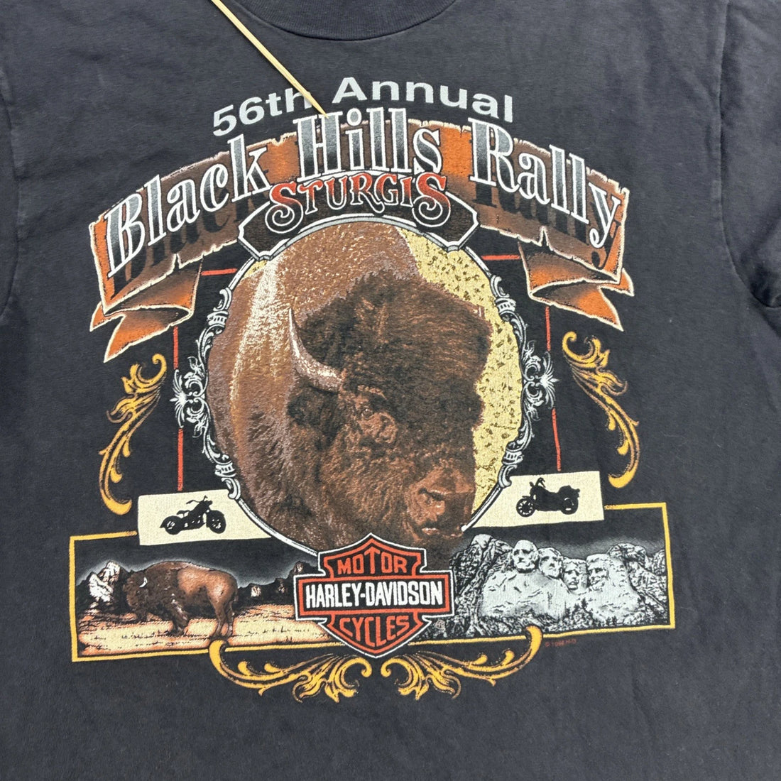 Vintage Harley Davidson Black Hills Rally Sturgis Buffalo T-Shirt Medium 90s