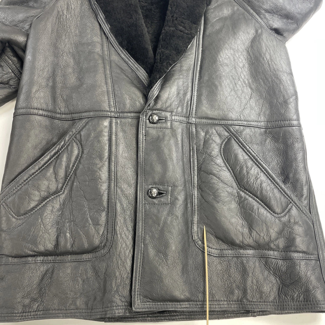 Vintage Walter Davoucci Shearling Leather Coat Jacket Womens Size XL