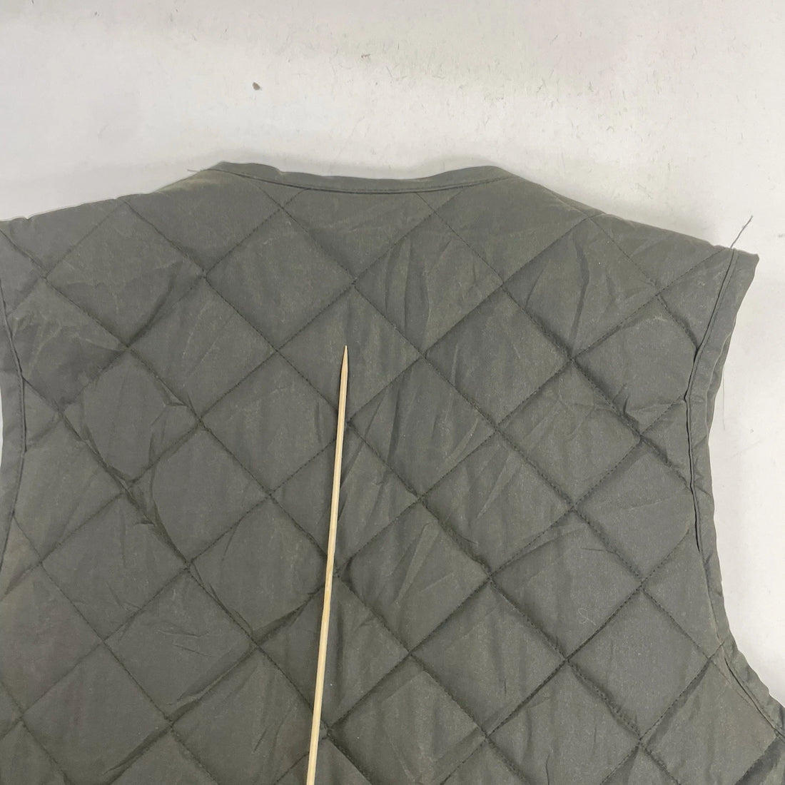 Outback Quilted Waxed Vest Jacket Size Medium Green