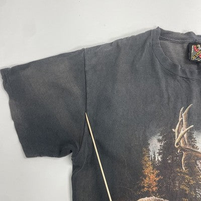 Vintage 3D Emblem Deer Buck T-Shirt Size Large 1993 90s