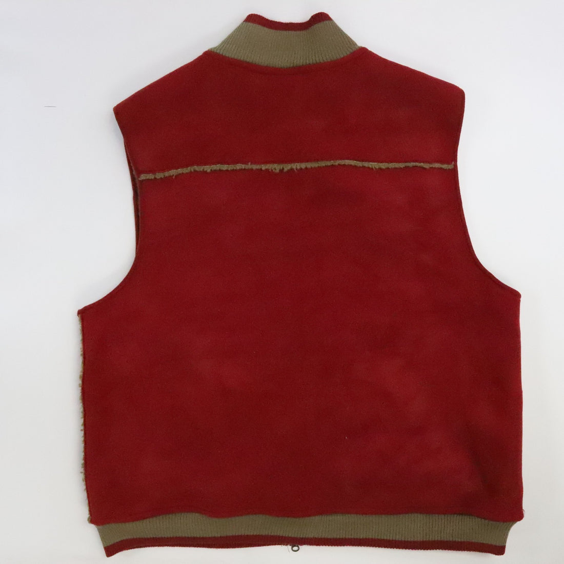 Nevada Fleece Vest Jacket Size 44 Red Sherpa Lined