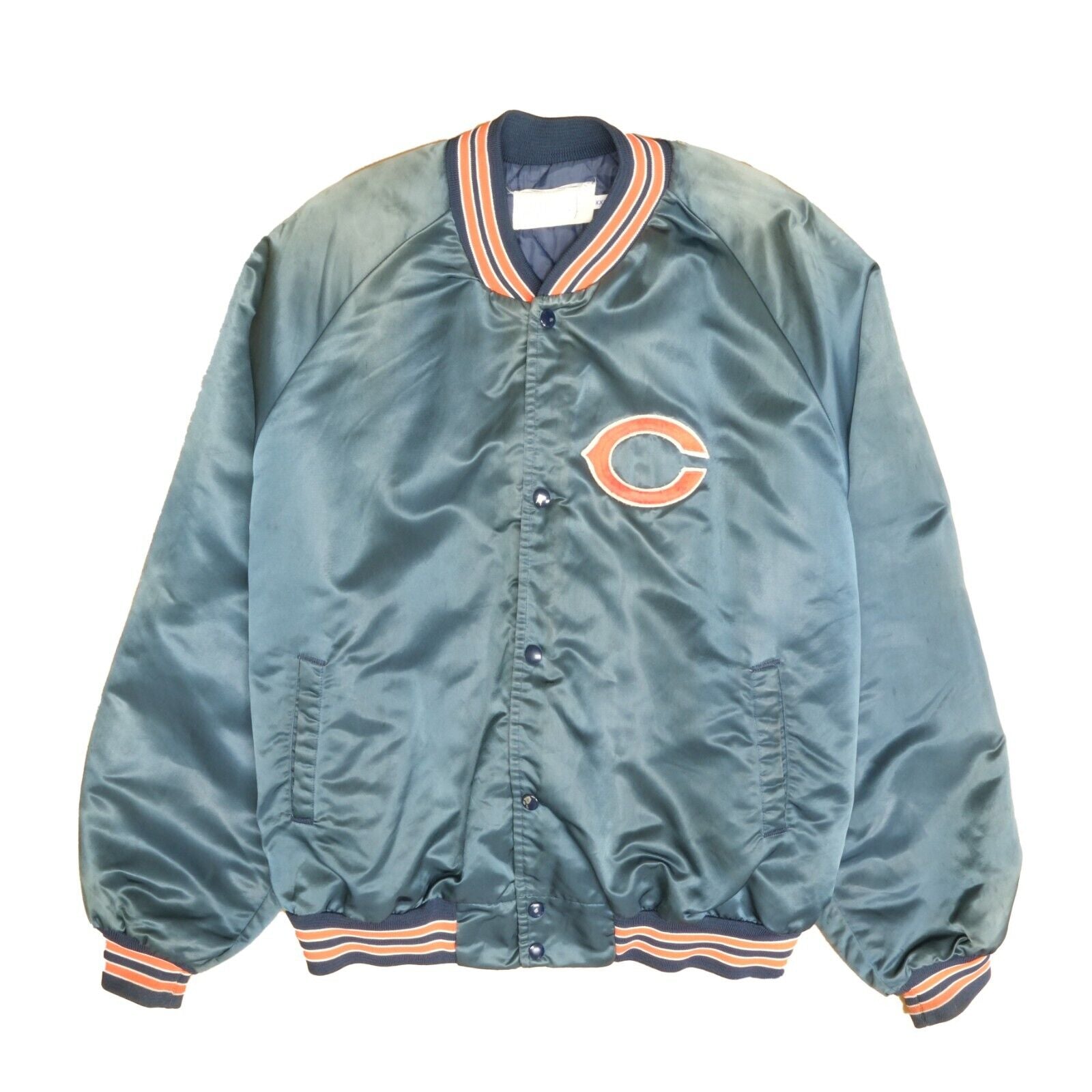 Vintage Chicago Bears Chalk Line Satin Jacket Size 2XL 90s NFL