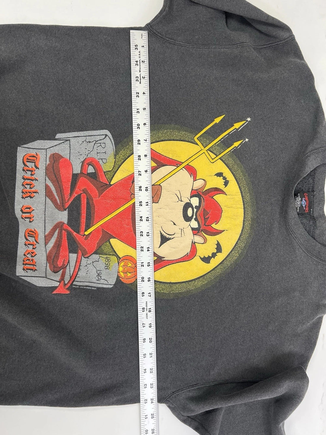 Vintage Taz Halloween Looney Tunes Crewneck Sweatshirt Size XL 90s