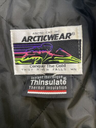 Vintage Arctic Cat Bomber Jacket Size Large Snowmobile Racing