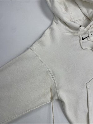 Vintage Nike Middle Swoosh Sweatshirt Hoodie Size Small White 90s