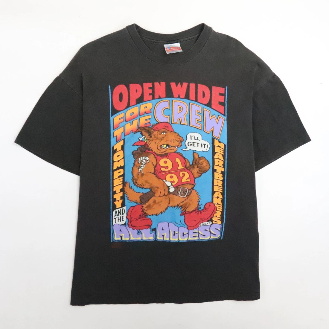 Vintage Tom Petty & The Heartbreakers Open Wide Crew T-Shirt Size XL 1991 90s
