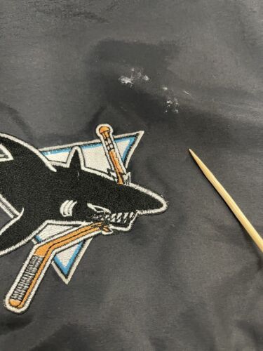 Vintage San Jose Sharks Starter Puffer Jacket Size Large Blue NHL