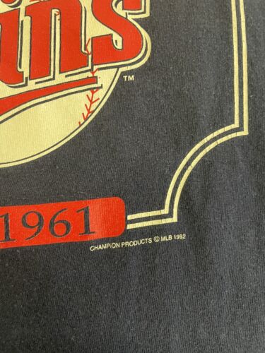 Vintage Minnesota Twins T-Shirt Size 2XL 1992 90s MLB