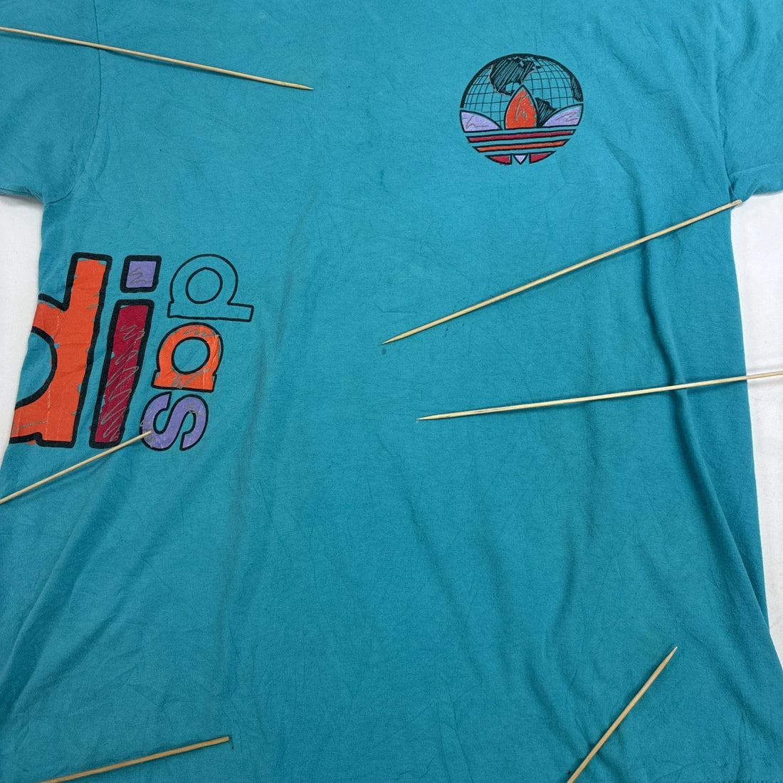 Vintage Adidas Soccer Wrap Around T-Shirt Size XL 90s