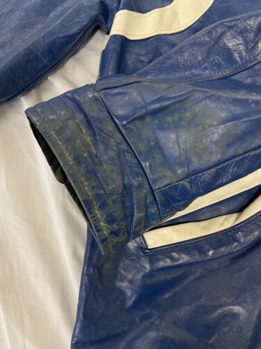 Vintage Cornwall Domtar Midgets Hockey Leather Varsity Jacket Medium 70s 80s