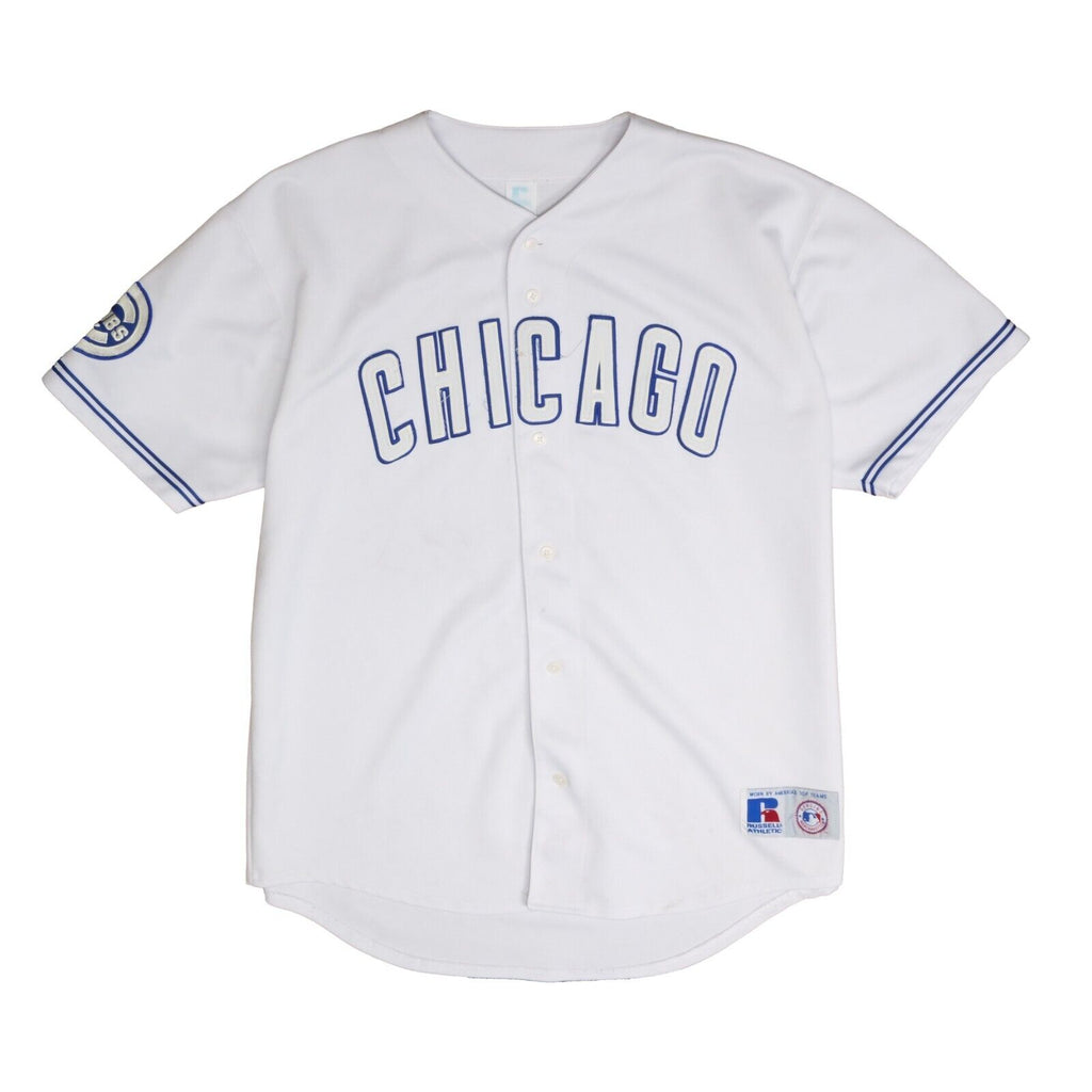 Chicago Cubs Shirt Russell Athletics MLB Baseball Blank Jersey Royal Blue  2XL