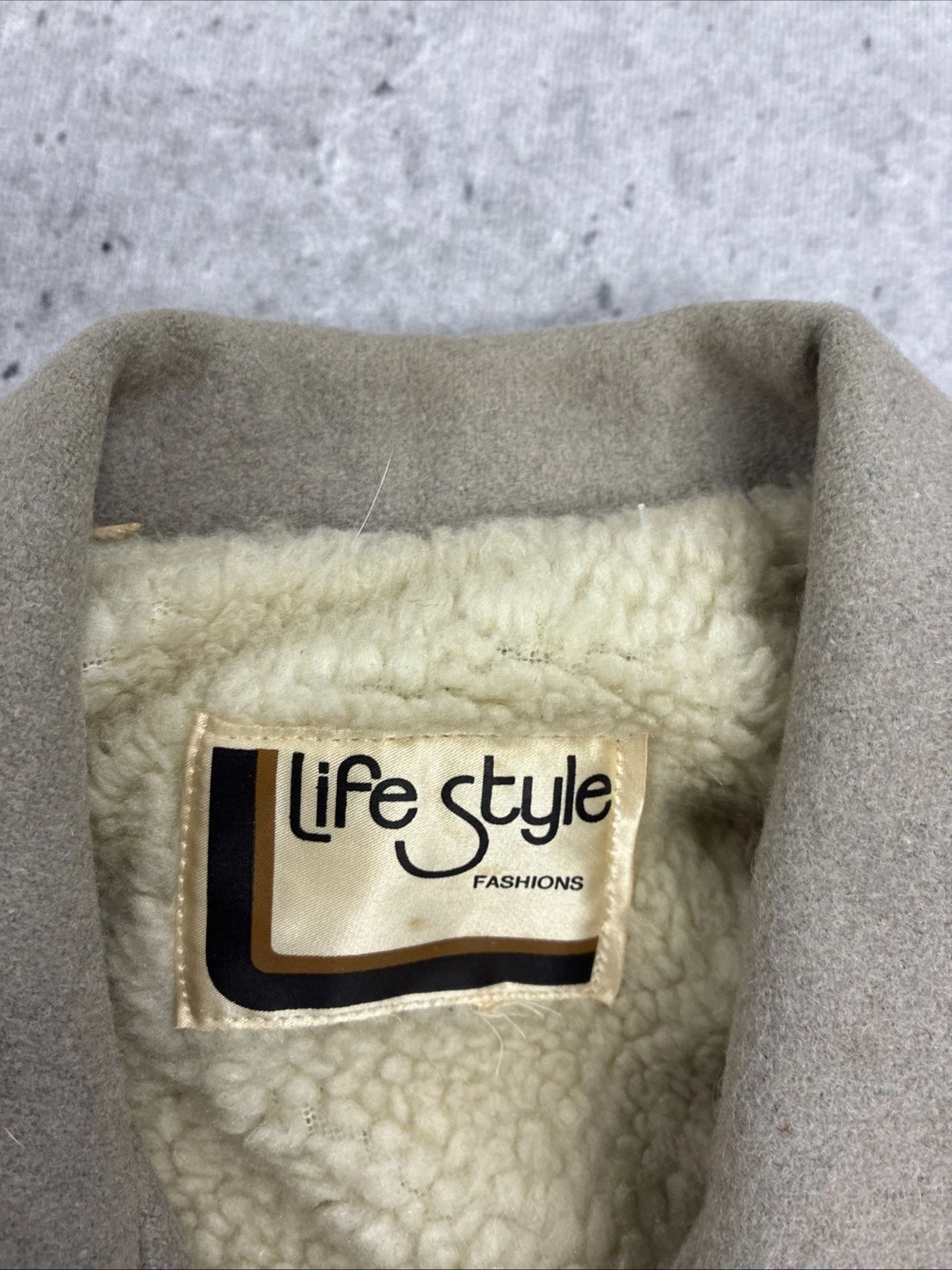 Vintage Sherpa Lined Wool Bomber Jacket Size Large