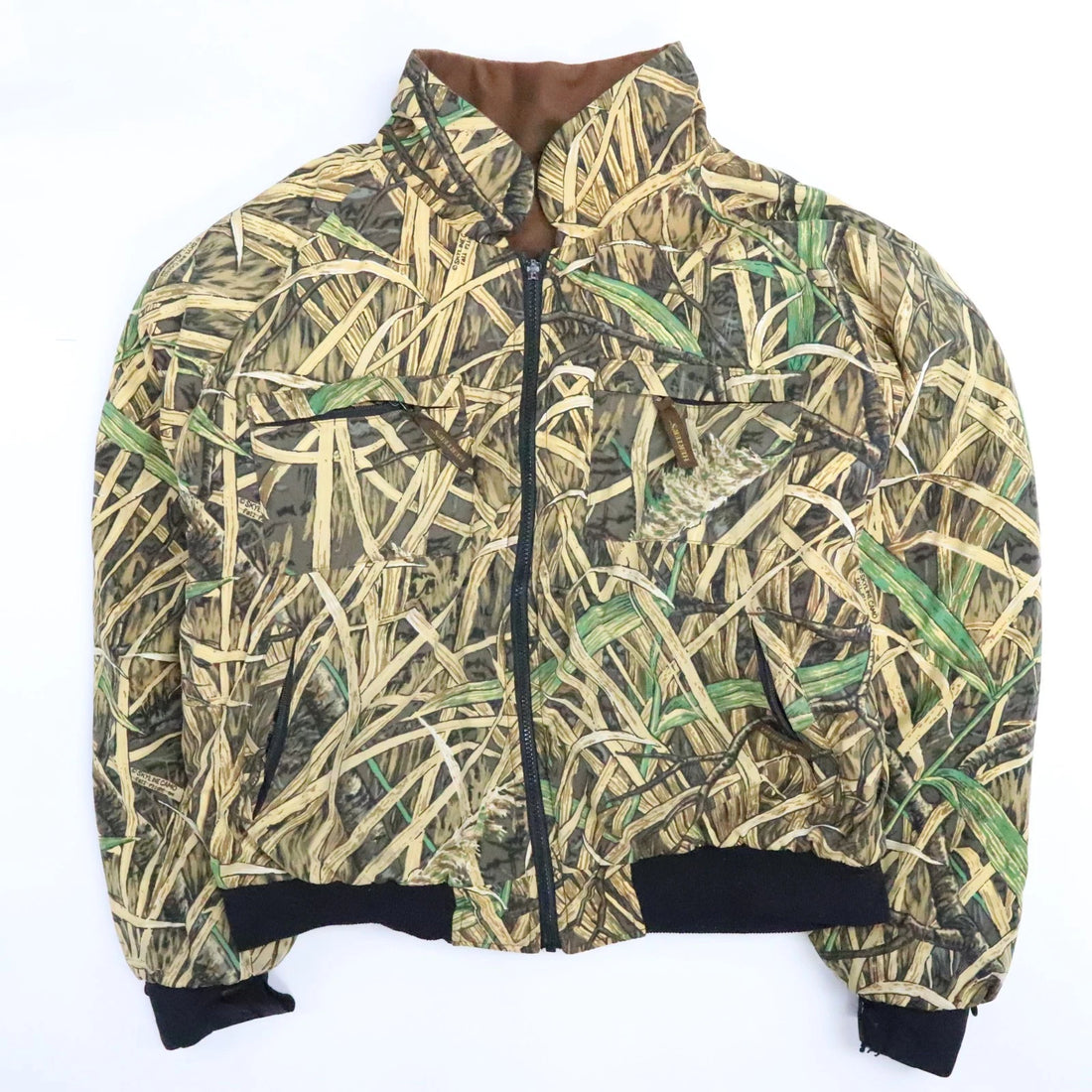 Vintage Herter's Skyline Camo Hunting Bomber Jacket Size XL Reversible