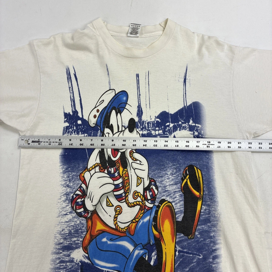 Vintage Goofy Sailing Boat Nautical Disney T-Shirt Size XL 90s