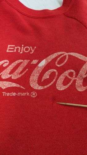 Vintage Coca-Cola Crewneck Sweatshirt Size Medium Coke Promo 80s 90s