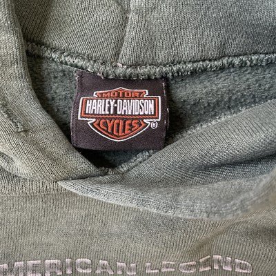 Vintage Harley Davidson Motorcycle Sturgis Sweatshirt Hoodie Size XL Green 2004