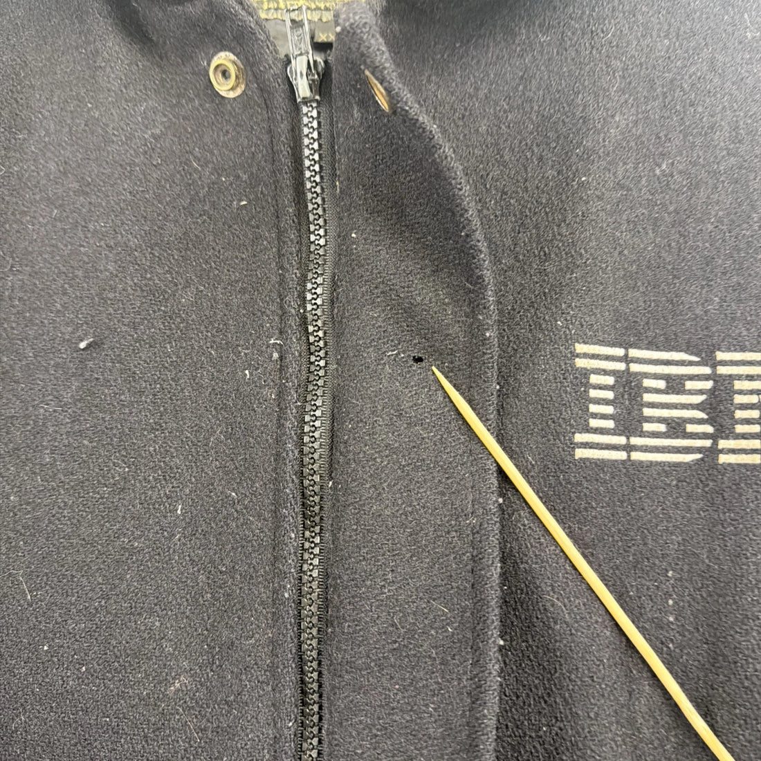 Vintage IBM Leather Wool Varsity Jacket Size 2XL
