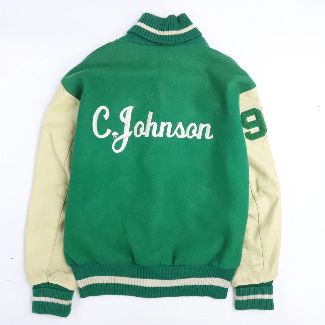 Vintage Huntsville Hornets Academics Leather Wool Varsity Jacket Medium 1996 90s