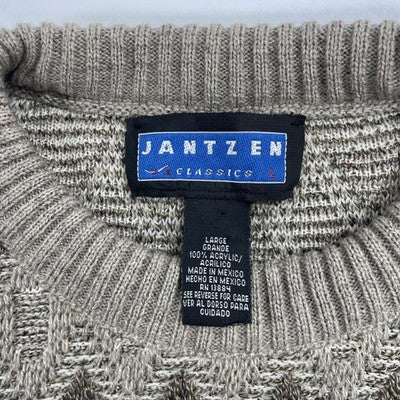 Janzten Classics Argyle Crewneck Sweater Size Large