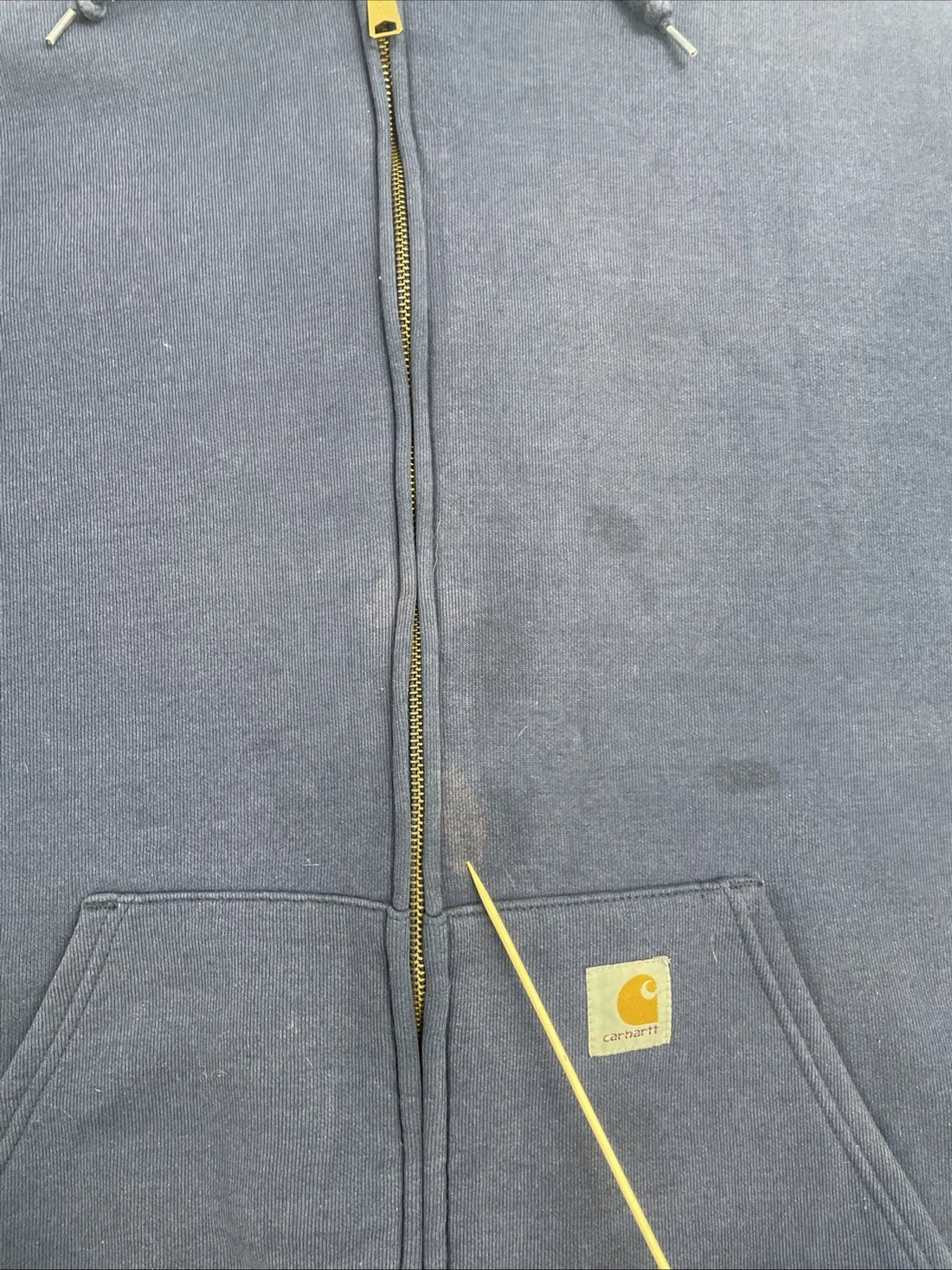 Vintage Carhartt Full Zip Sweatshirt Hoodie Size 2XL Blue