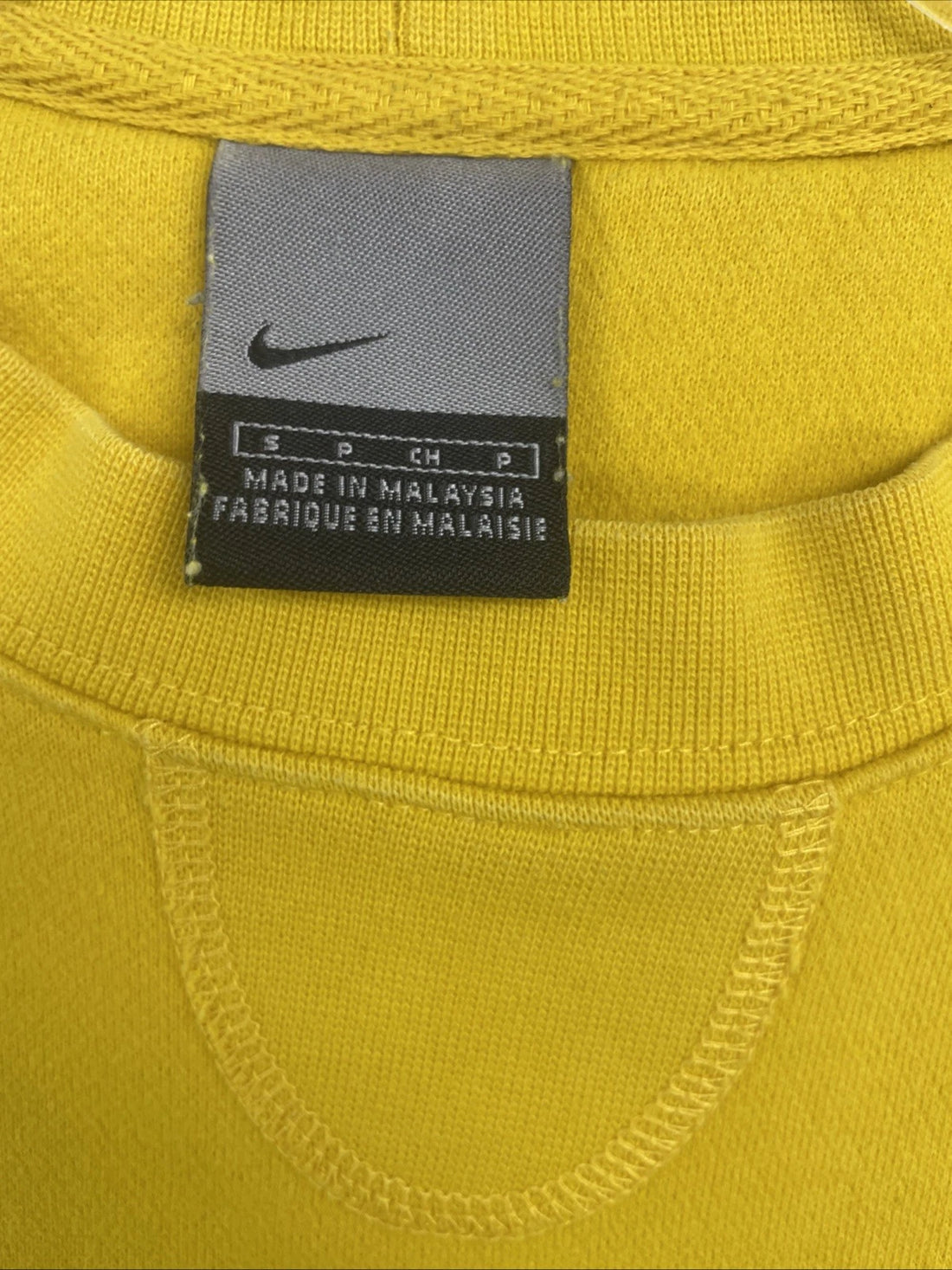 Vintage Nike Crewneck Sweatshirt Size Small Yellow Spell Out
