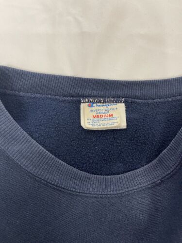 Vintage Wharton Champion Reverse Weave Crewneck Sweatshirt Size Medium 80s NCAA