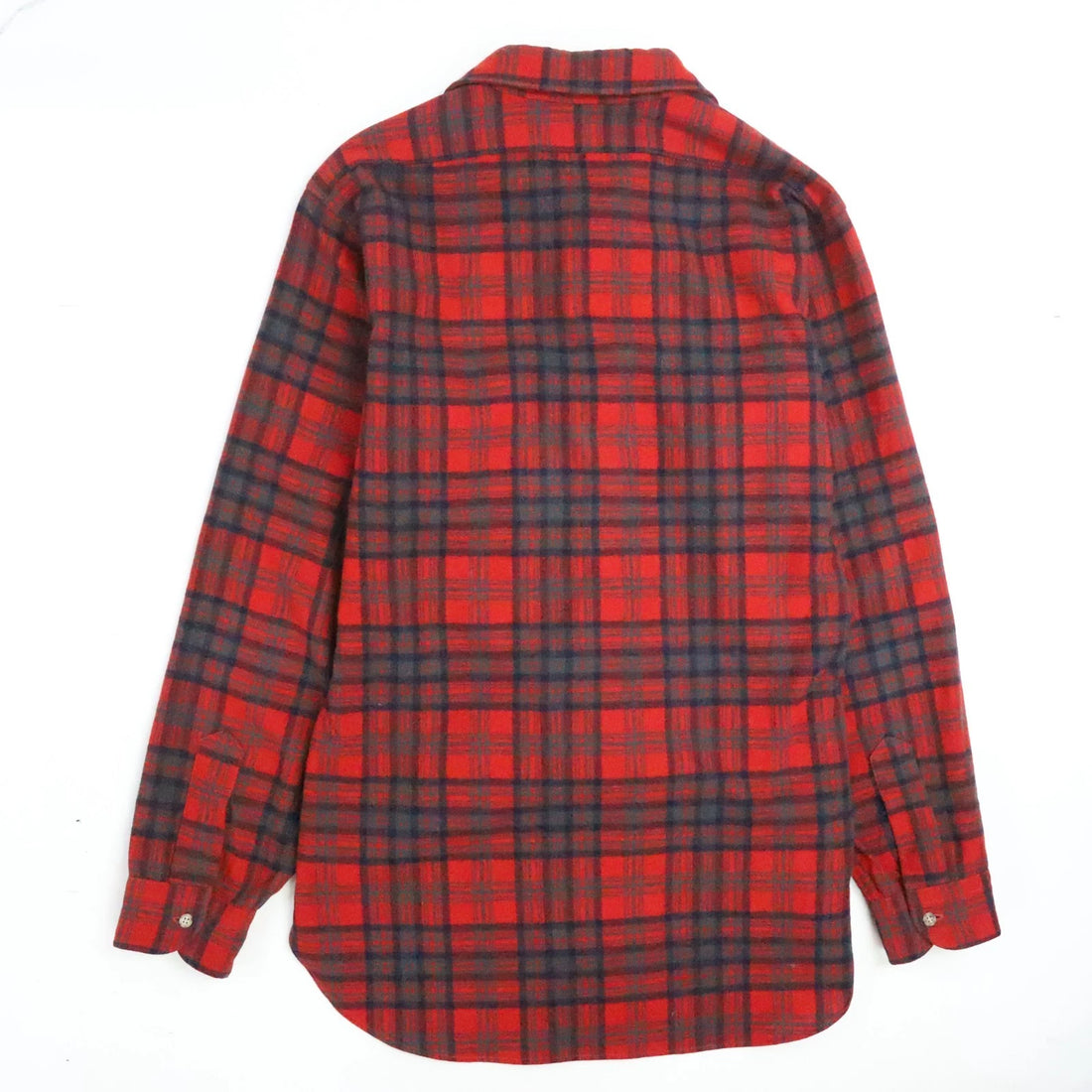 Vintage Pendleton Wool Lodge Button Up Shirt Size Medium Long Plaid
