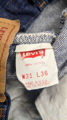 Vintage Levi Strauss & Co 501 Denim Jeans Pants 31 X 36 Button Fly