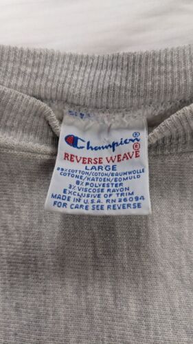 Vintage Boston University Champion Reverse Weave Sweatshirt Size Large Gray 90s