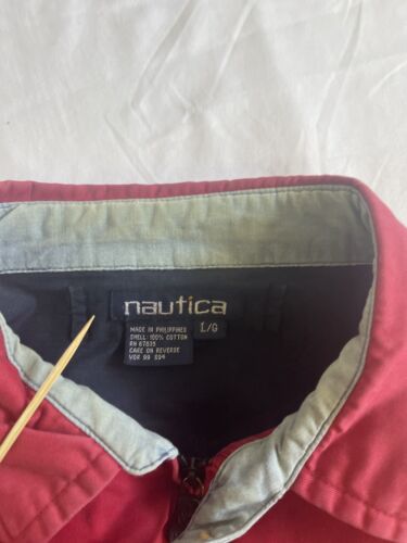 Vintage Nautica Harrington Jacket Size Medium Two Toned