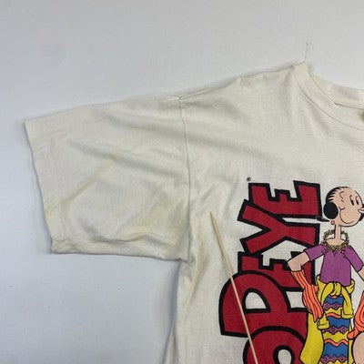 Vintage Popeye T-Shirt Size XL Double Sided 90s